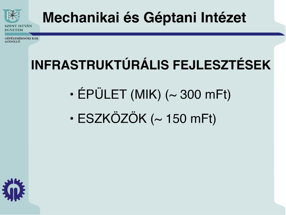 FEJLESZTÉSEK ÉPÜLET (MIK)