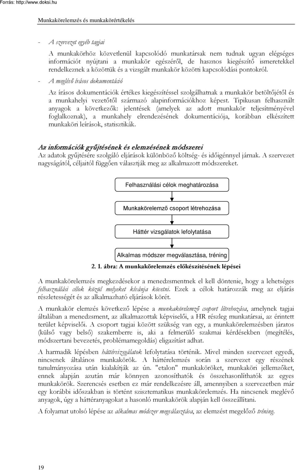 - A meglévő írásos dokumentáció Az írásos dokumentációk értékes kiegészítéssel szolgálhatnak a munkakör betöltőjétől és a munkahelyi vezetőtől származó alapinformációkhoz képest.