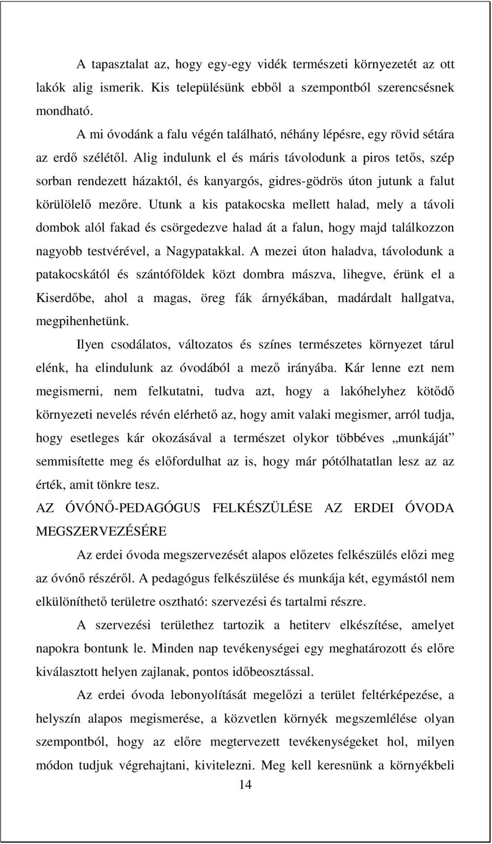 Alig indulunk el és máris távolodunk a piros tetős, szép sorban rendezett házaktól, és kanyargós, gidres-gödrös úton jutunk a falut körülölelő mezőre.