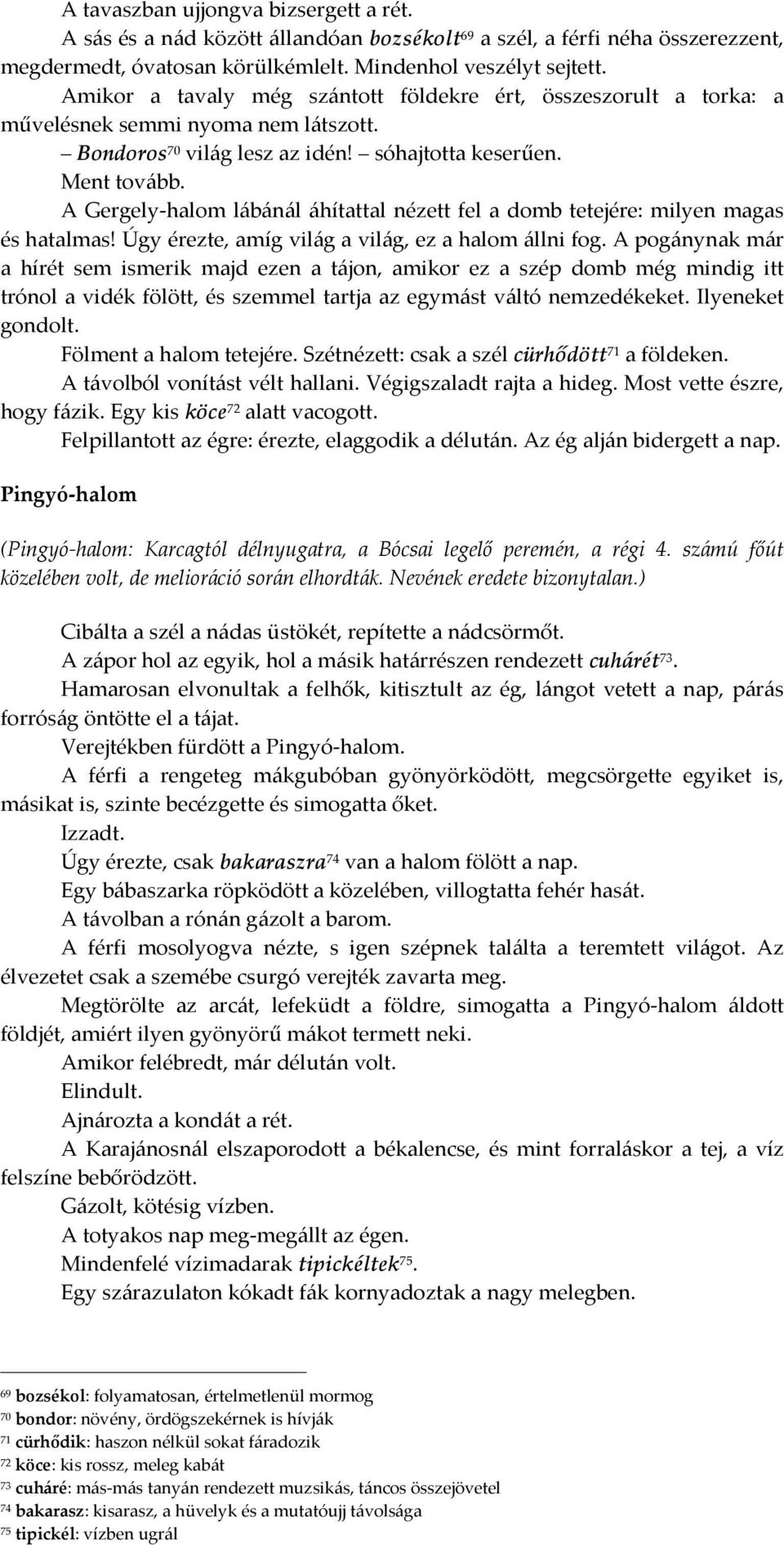 A Gergely-halom lábánál áhítattal nézett fel a domb tetejére: milyen magas és hatalmas! Úgy érezte, amíg világ a világ, ez a halom állni fog.