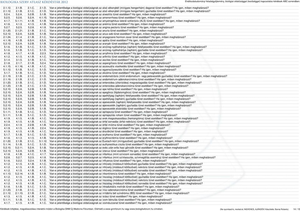 Van-e jelentősége a biológiai oldalúságnak az amenorrhoea tünet esetében? Ha igen, miben meghatározó? 4.1.7. 5.1.11. 4.1.B.