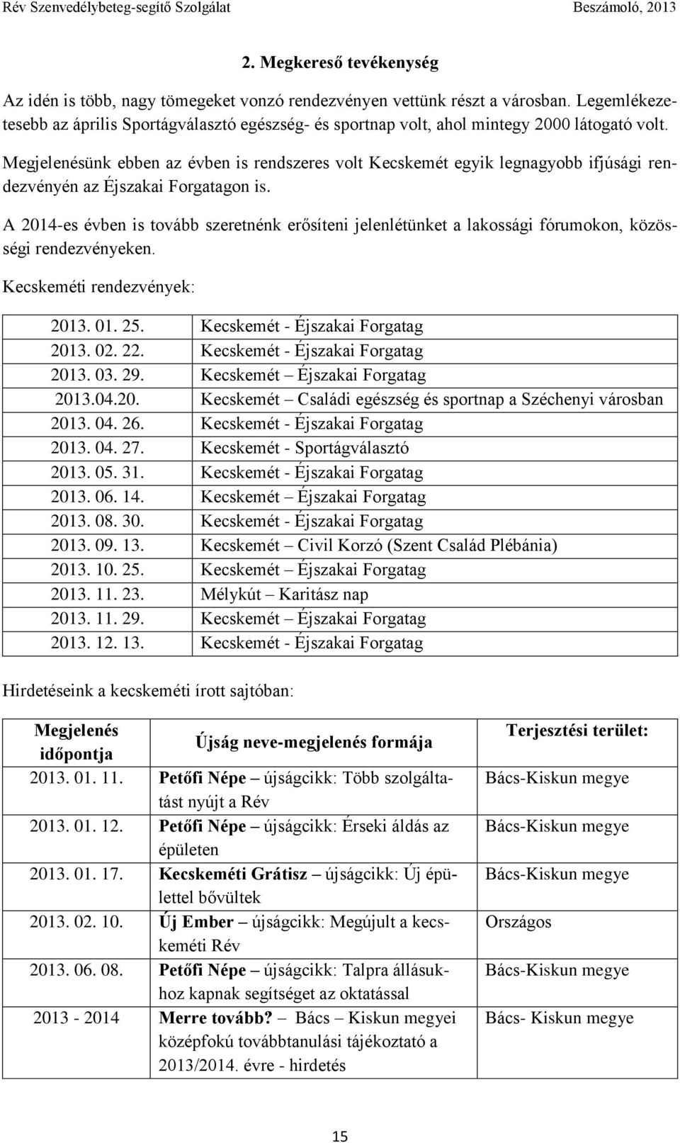 Megjelenésünk ebben az évben is rendszeres volt Kecskemét egyik legnagyobb ifjúsági rendezvényén az Éjszakai Forgatagon is.