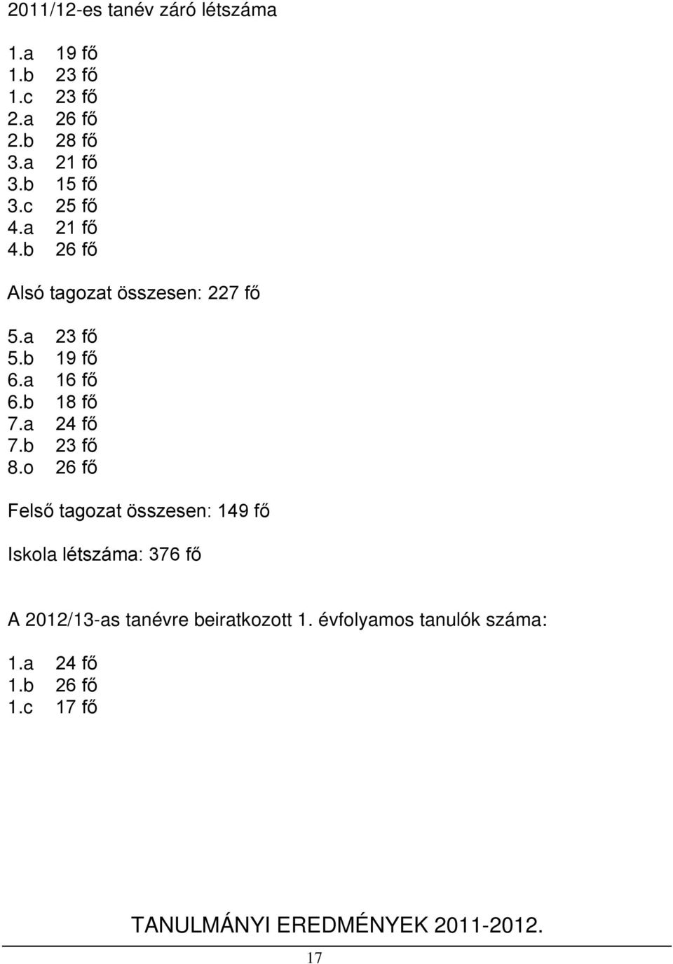 a 24 fő 7.b 23 fő 8.