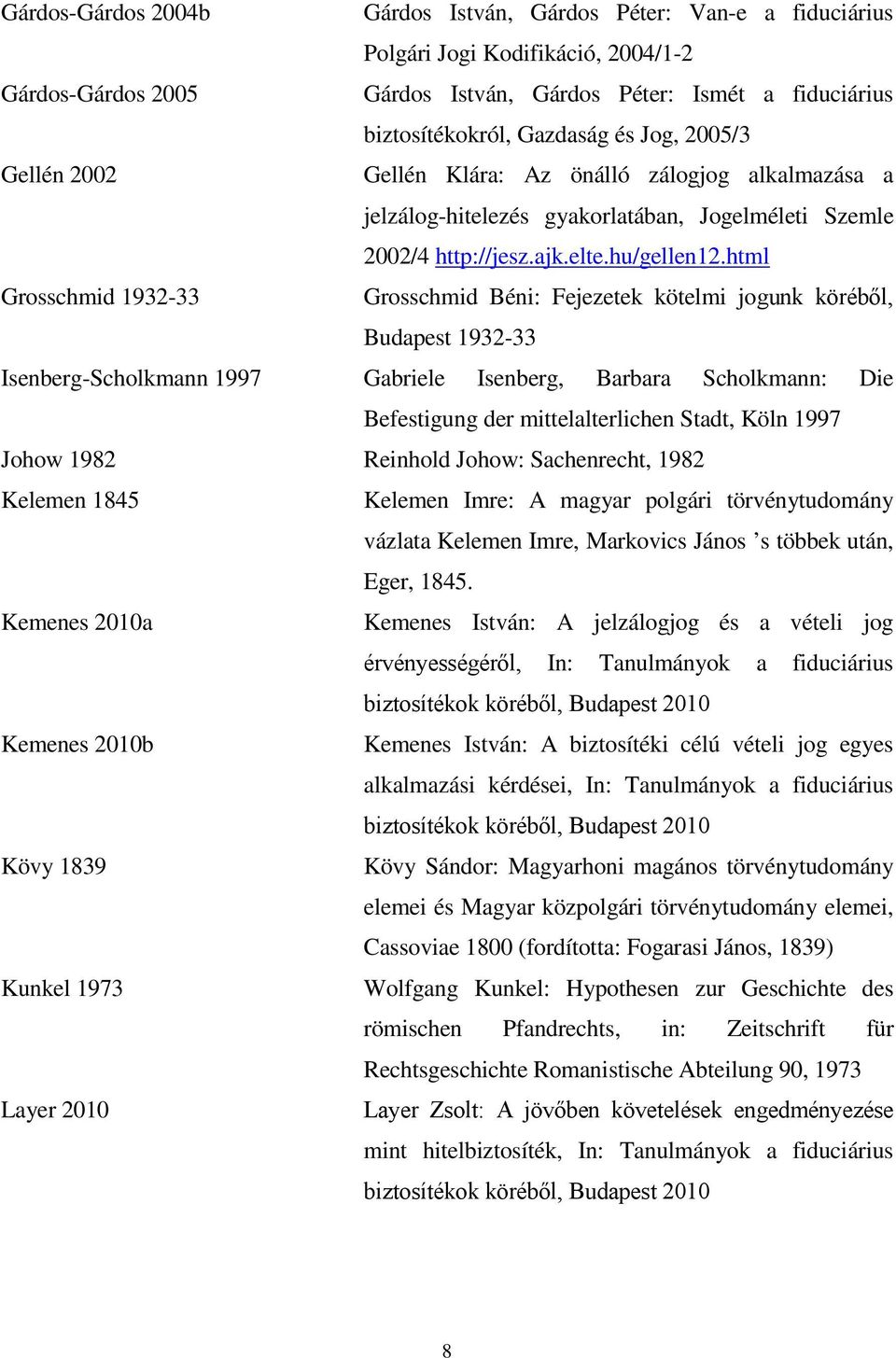 html Grosschmid 1932-33 Grosschmid Béni: Fejezetek kötelmi jo Budapest 1932-33 Isenberg-Scholkmann 1997 Gabriele Isenberg, Barbara Scholkmann: Die Befestigung der mittelalterlichen Stadt, Köln 1997