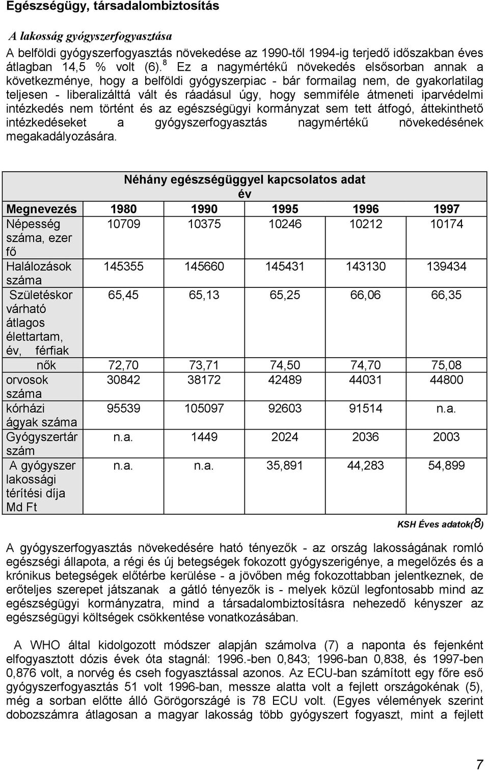 átmeneti iparvédelmi intézkedés nem történt és az egészségügyi kormányzat sem tett átfogó, áttekinthető intézkedéseket a gyógyszerfogyasztás nagymértékű növekedésének megakadályozására.