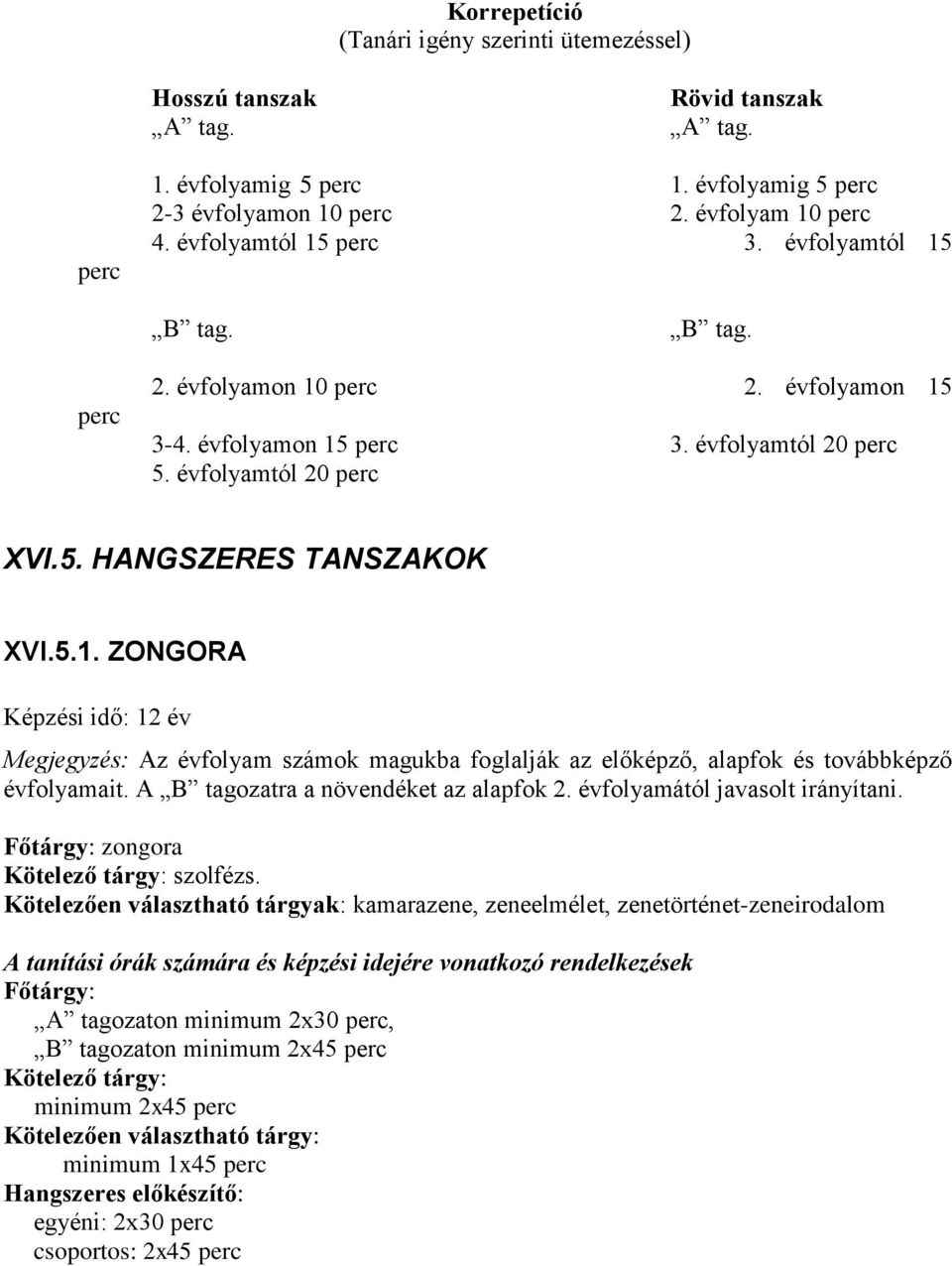 A B tagozatra a növendéket az alapfok 2. évfolyamától javasolt irányítani. Főtárgy: zongora Kötelező tárgy: szolfézs.