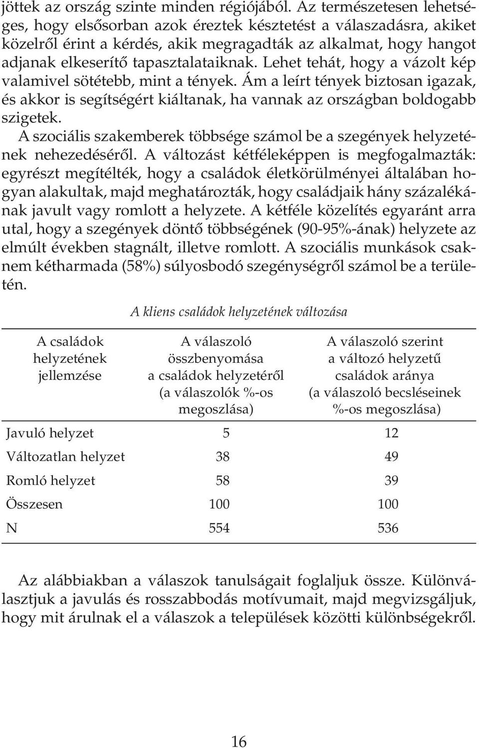 Lehet tehát, hogy a vázolt kép valamivel sötétebb, mint a tények. Ám a leírt tények biztosan igazak, és akkor is segítségért kiáltanak, ha vannak az országban boldogabb szigetek.