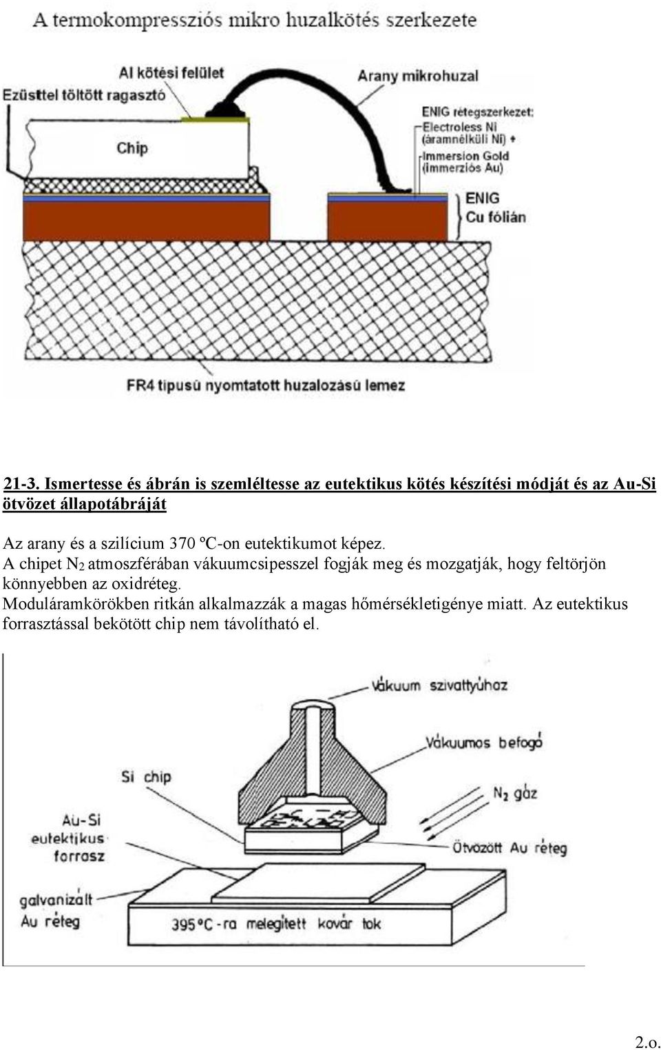 állapotábráját Az arany és a szilícium 370 ºC-on eutektikumot képez.