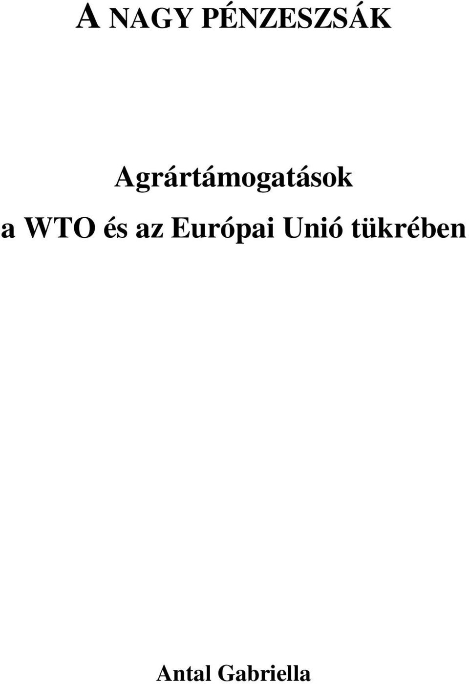 WTO és az Európai