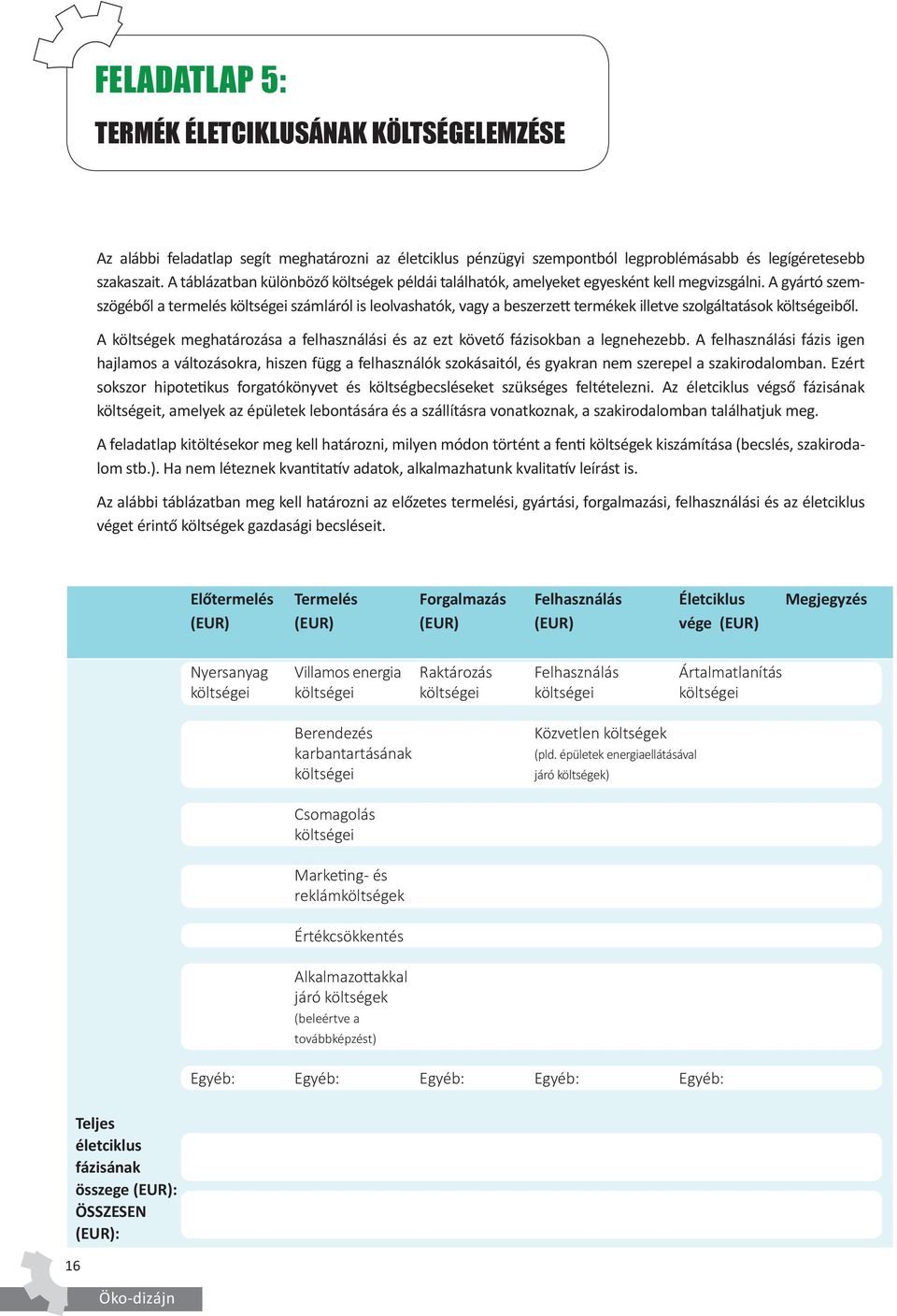 A gyártó szemszögéből a termelés költségei számláról is leolvashatók, vagy a beszerzett termékek illetve szolgáltatások költségeiből.