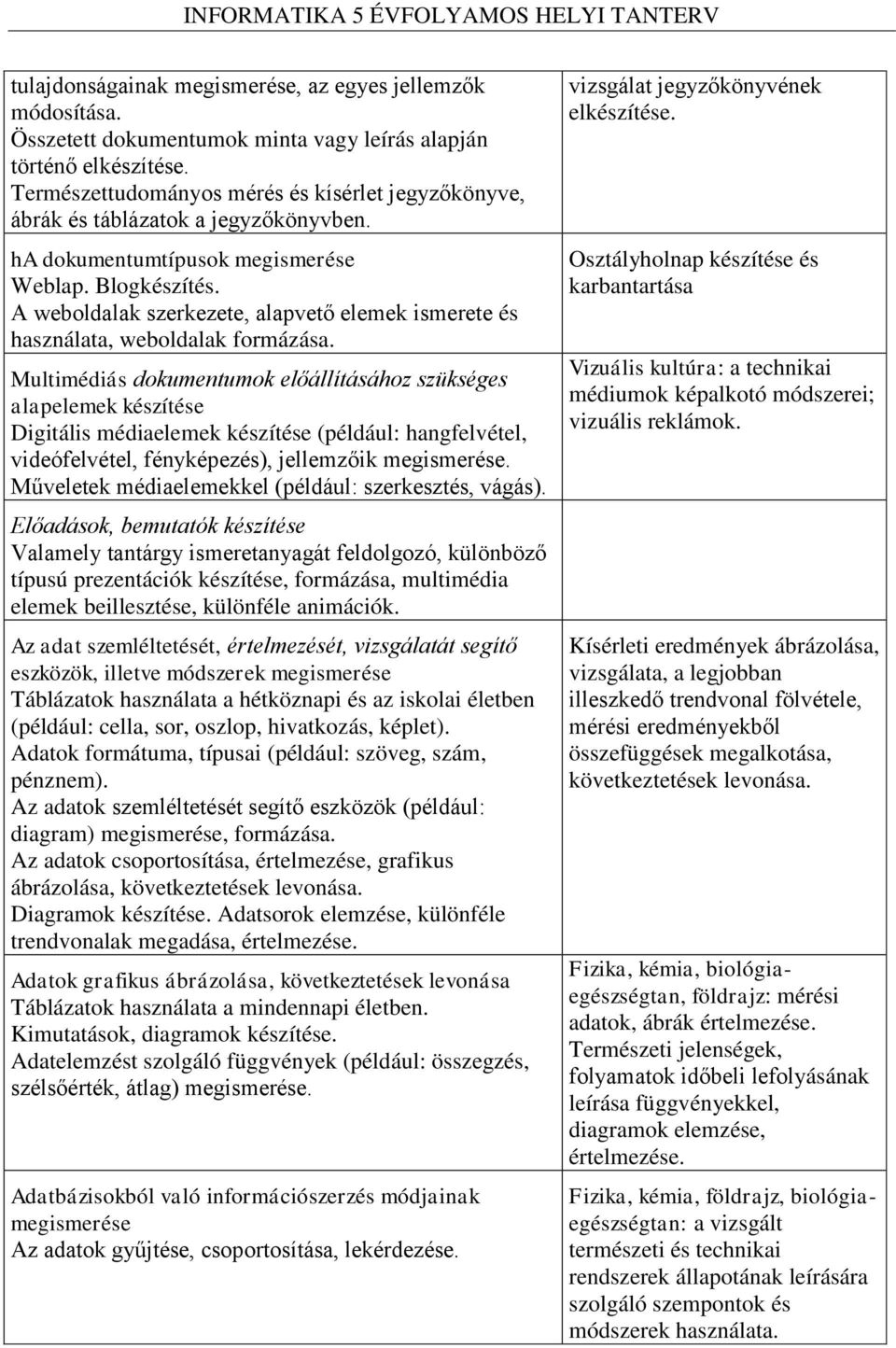 A weboldalak szerkezete, alapvető elemek ismerete és használata, weboldalak formázása.