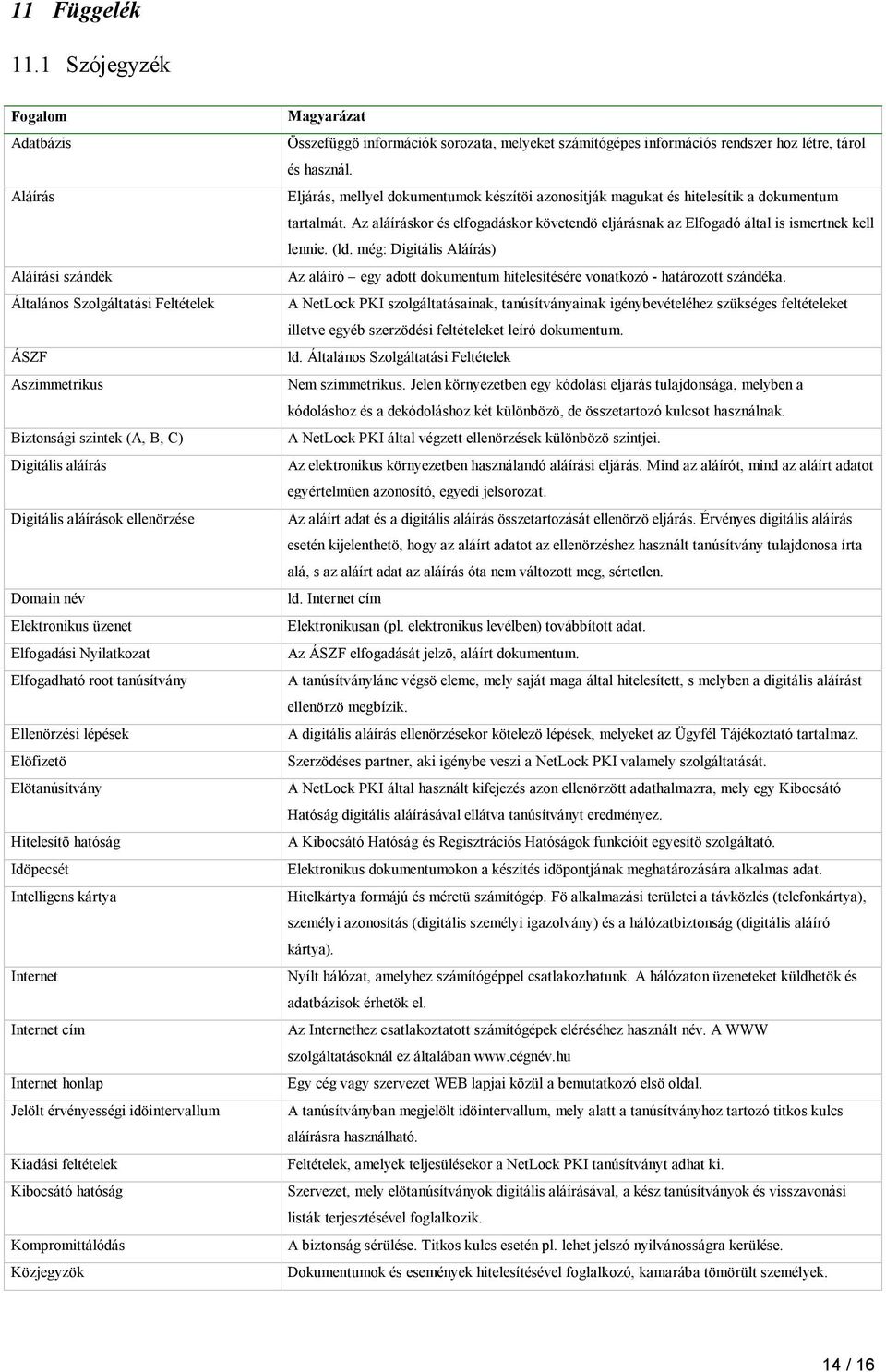 Elektronikus üzenet Elfogadási Nyilatkozat Elfogadható root tanúsítvány Ellenörzési lépések Elöfizetö Elötanúsítvány Hitelesítö hatóság Idöpecsét Intelligens kártya Internet Internet cím Internet