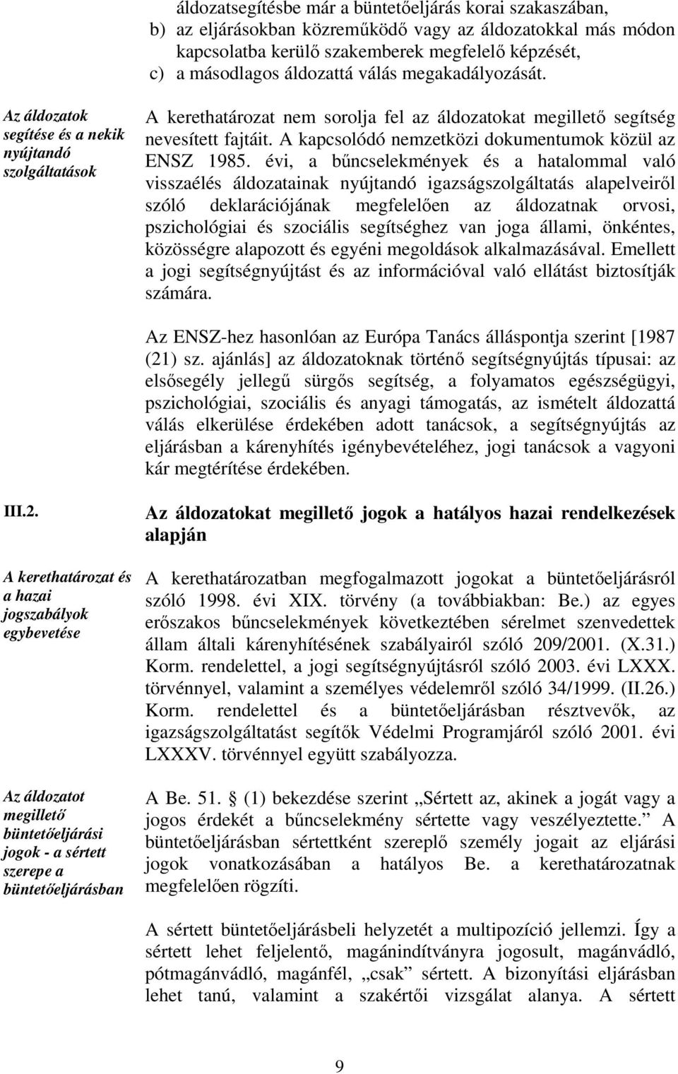 A kapcsolódó nemzetközi dokumentumok közül az ENSZ 1985.