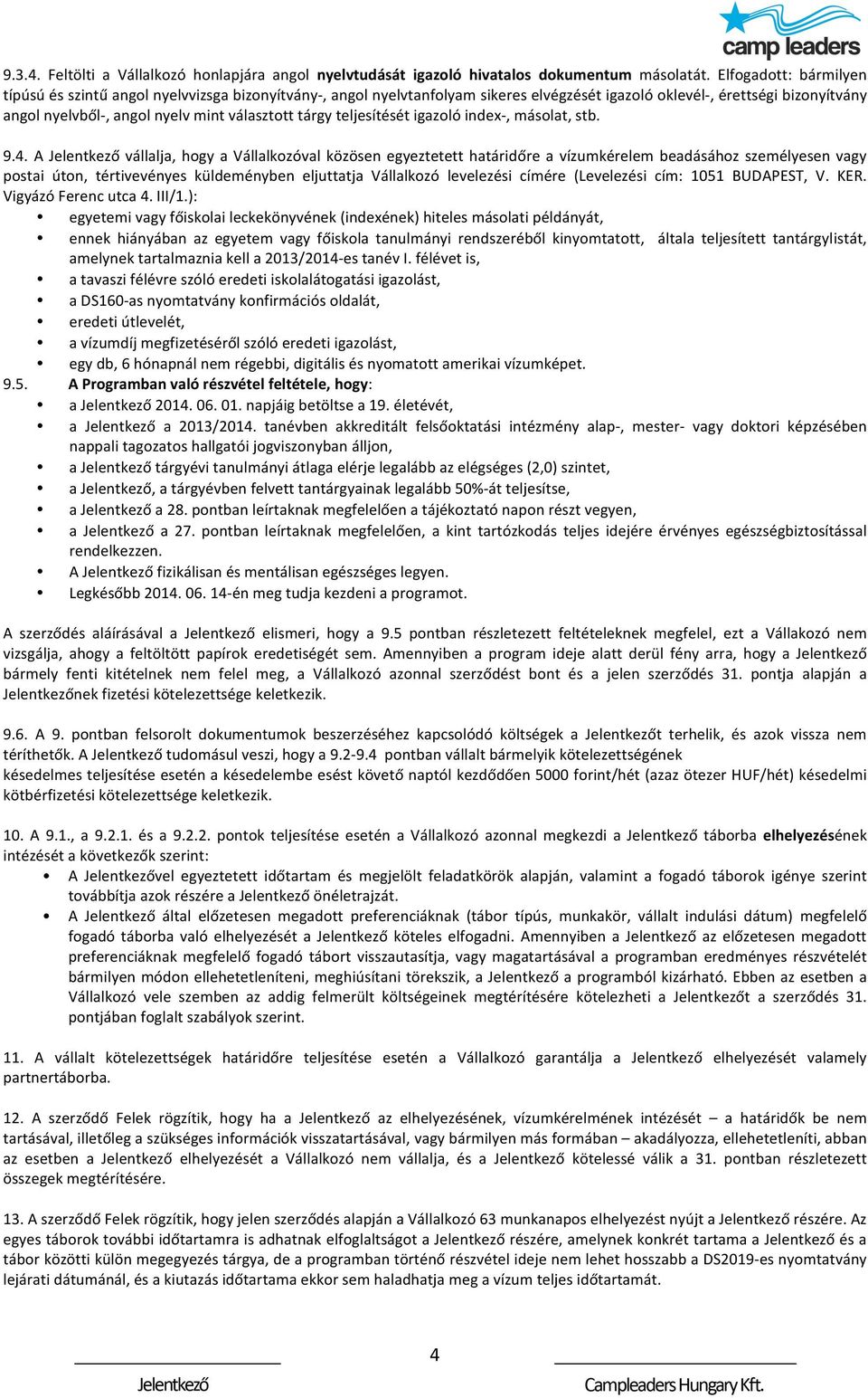 tárgy teljesítését igazoló index-, másolat, stb. 9.4.