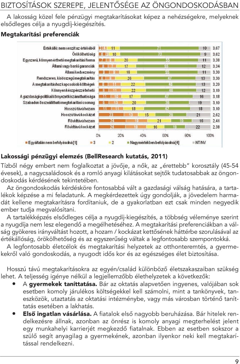 romló anyagi kilátásokat sejtôk tudatosabbak az öngondoskodás kérdésének tekintetében. Az öngondoskodás kérdésköre fontosabbá vált a gazdasági válság hatására, a tartalékok képzése a mi feladatunk.