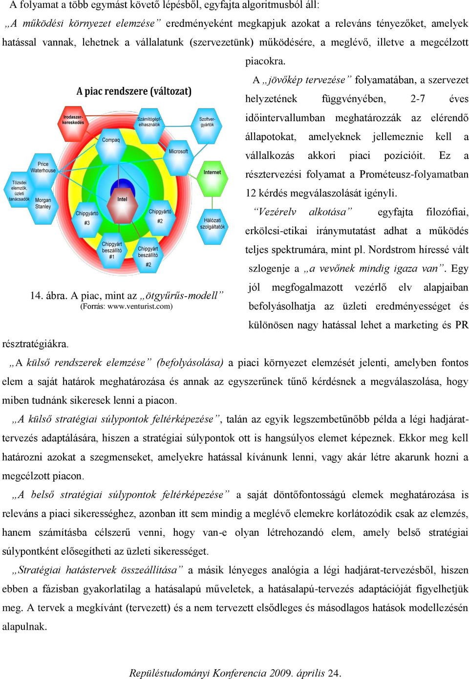 A jövőkép tervezése folyamatában, a szervezet helyzetének függvényében, 2-7 éves időintervallumban meghatározzák az elérendő állapotokat, amelyeknek jellemeznie kell a vállalkozás akkori piaci