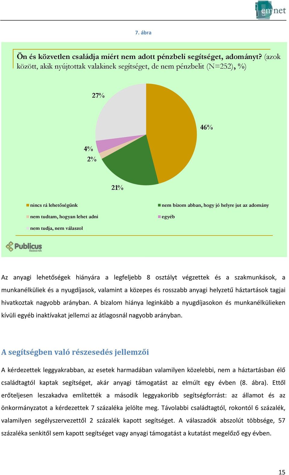 egyéb nem tudja, nem válaszol Az anyagi lehetőségek hiányára a legfeljebb 8 osztályt végzettek és a szakmunkások, a munkanélküliek és a nyugdíjasok, valamint a közepes és rosszabb anyagi helyzetű