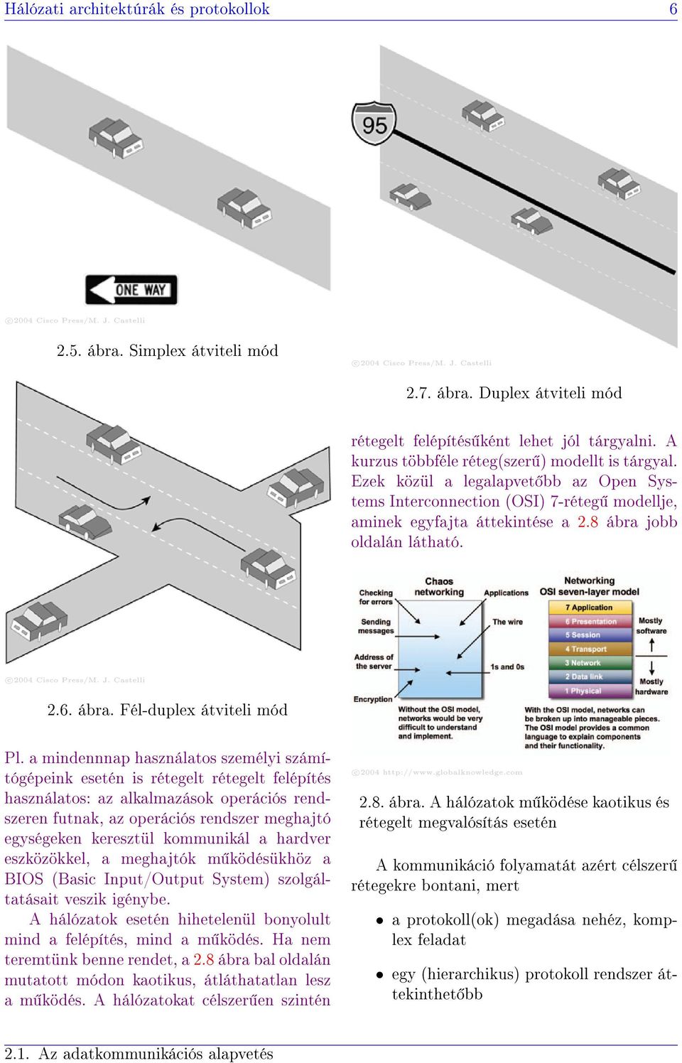 c 2004 Cisco Press/M. J. Castelli 2.6. ábra. Fél-duplex átviteli mód Pl.