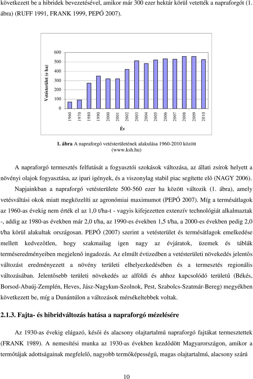 hu) A napraforgó termesztés felfutását a fogyasztói szokások változása, az állati zsírok helyett a növényi olajok fogyasztása, az ipari igények, és a viszonylag stabil piac segítette elő (NAGY 2006).