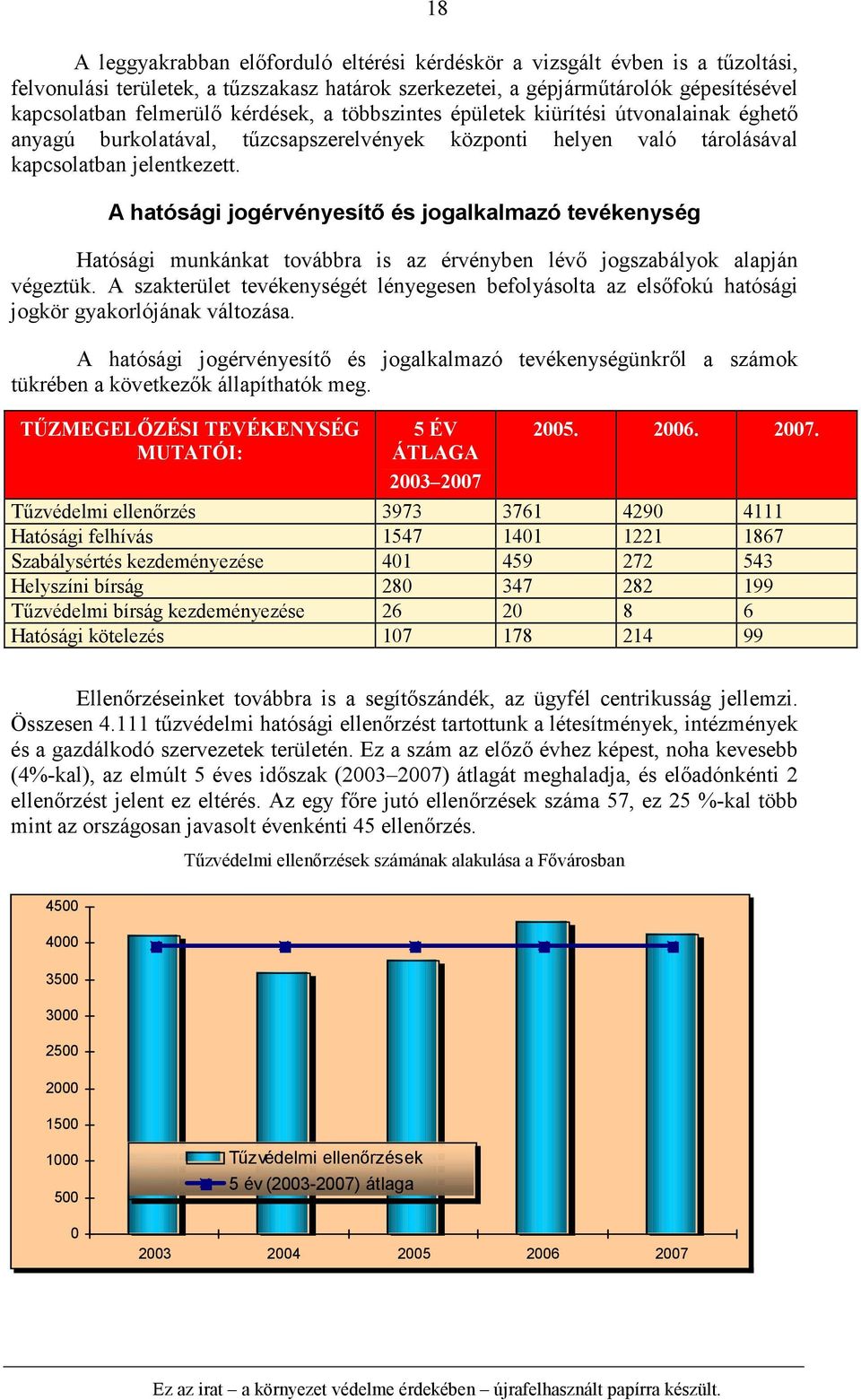 A hatósági jogérvényesítő és jogalkalmazó tevékenység Hatósági munkánkat továbbra is az érvényben lévő jogszabályok alapján végeztük.