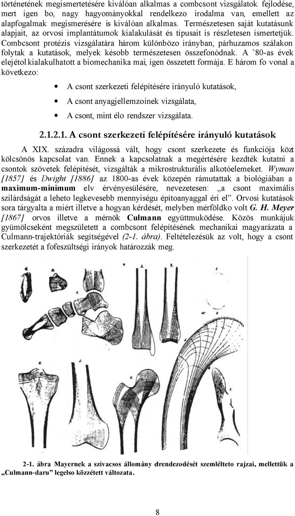 Combcsont protézis vizsgálatára három különbözo irányban, párhuzamos szálakon folytak a kutatások, melyek késobb természetesen összefonódnak.