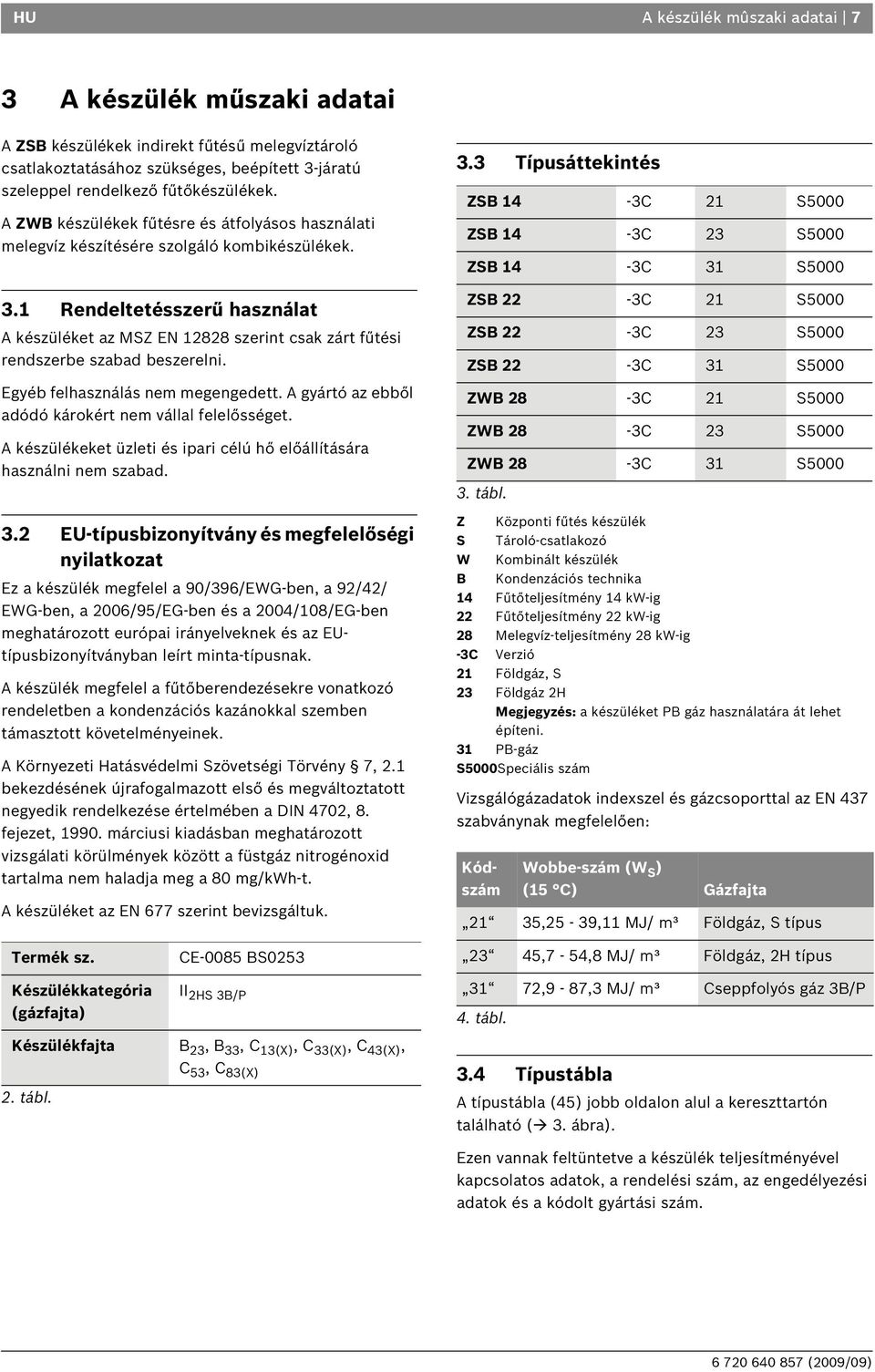 Rendeltetésszerű használat A készüléket az MSZ EN 88 szerint csak zárt fűtési rendszerbe szabad beszerelni. Egyéb felhasználás nem megengedett.