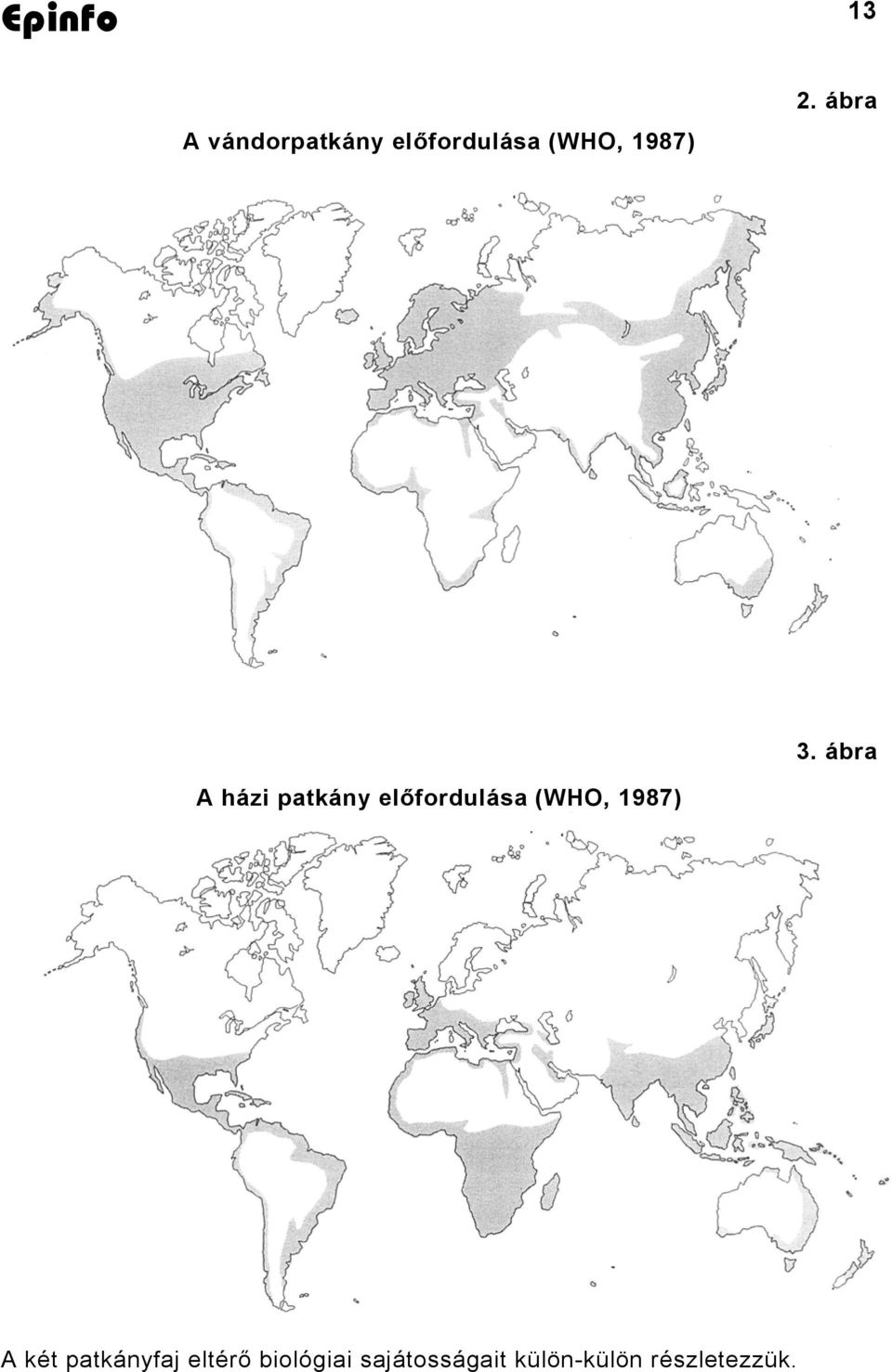 ábra A házi patkány előfordulása (WHO,