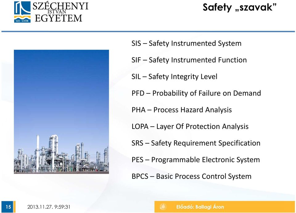 Analysis LOPA Layer Of Protection Analysis SRS Safety Requirement Specification