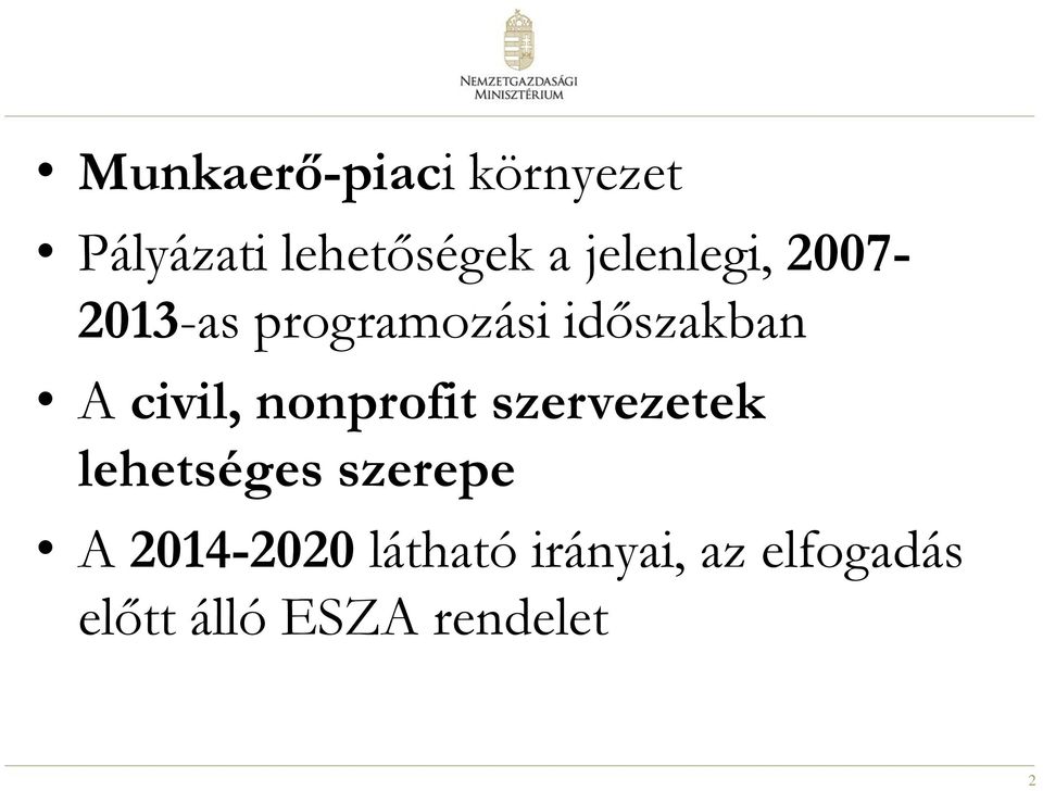 civil, nonprofit szervezetek lehetséges szerepe A