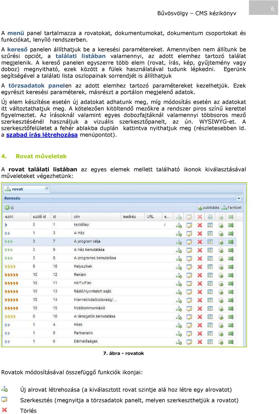 A kereső panelen egyszerre több elem (rovat, írás, kép, gyűjtemény vagy doboz) megnyitható, ezek között a fülek használatával tudunk lépkedni.