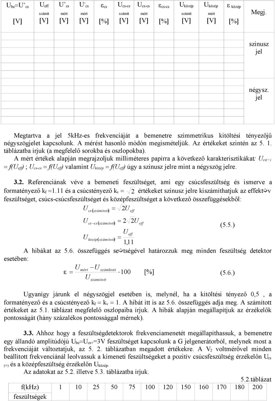 táblázatba írjuk (a megfelelő sorokba és oszlopokba).