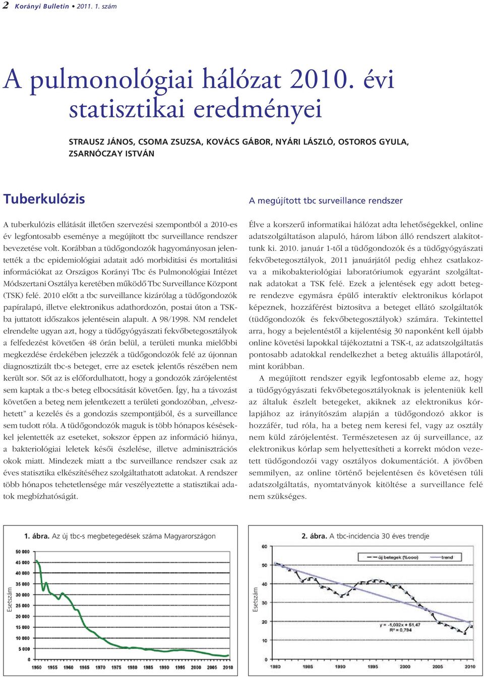 év legfontosabb eseménye a megújított tbc surveillance rendszer bevezetése volt.