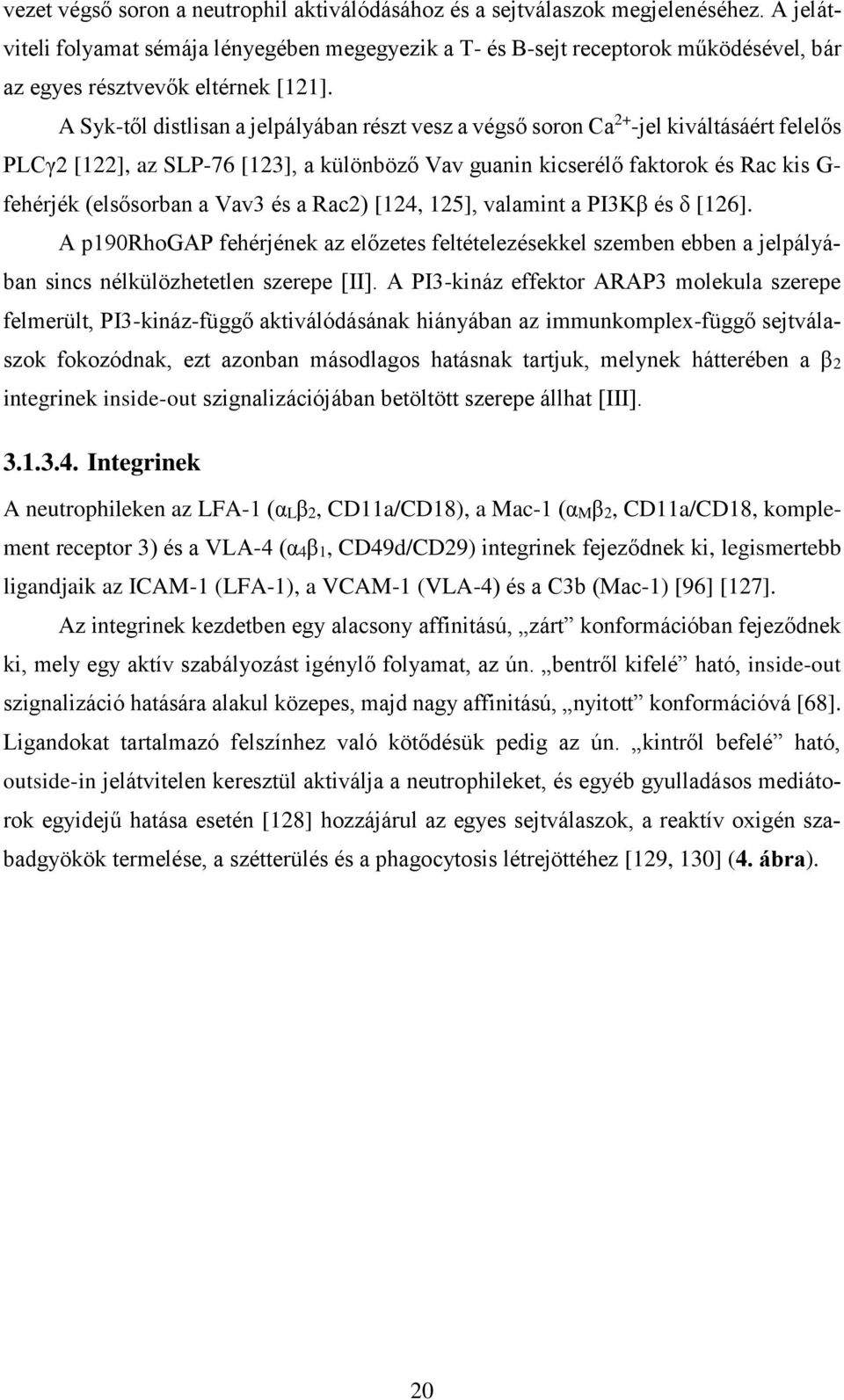 A Syk-től distlisan a jelpályában részt vesz a végső soron Ca 2+ -jel kiváltásáért felelős PLCγ2 [122], az SLP-76 [123], a különböző Vav guanin kicserélő faktorok és Rac kis G- fehérjék (elsősorban a