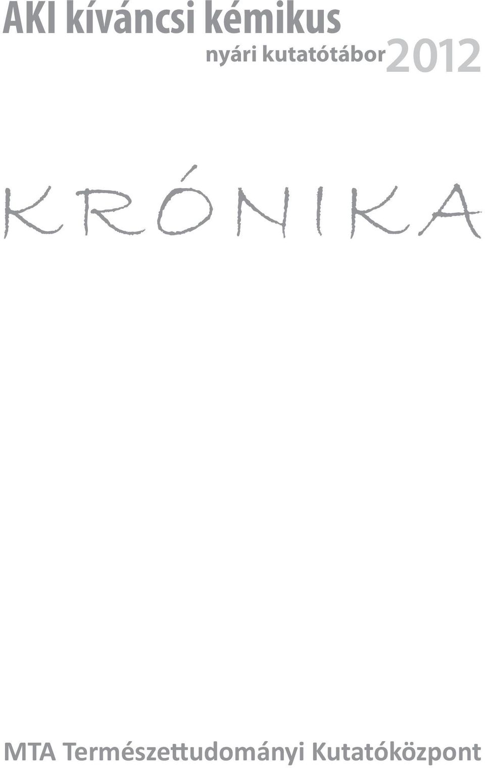 2012 KRÓNIKA MTA