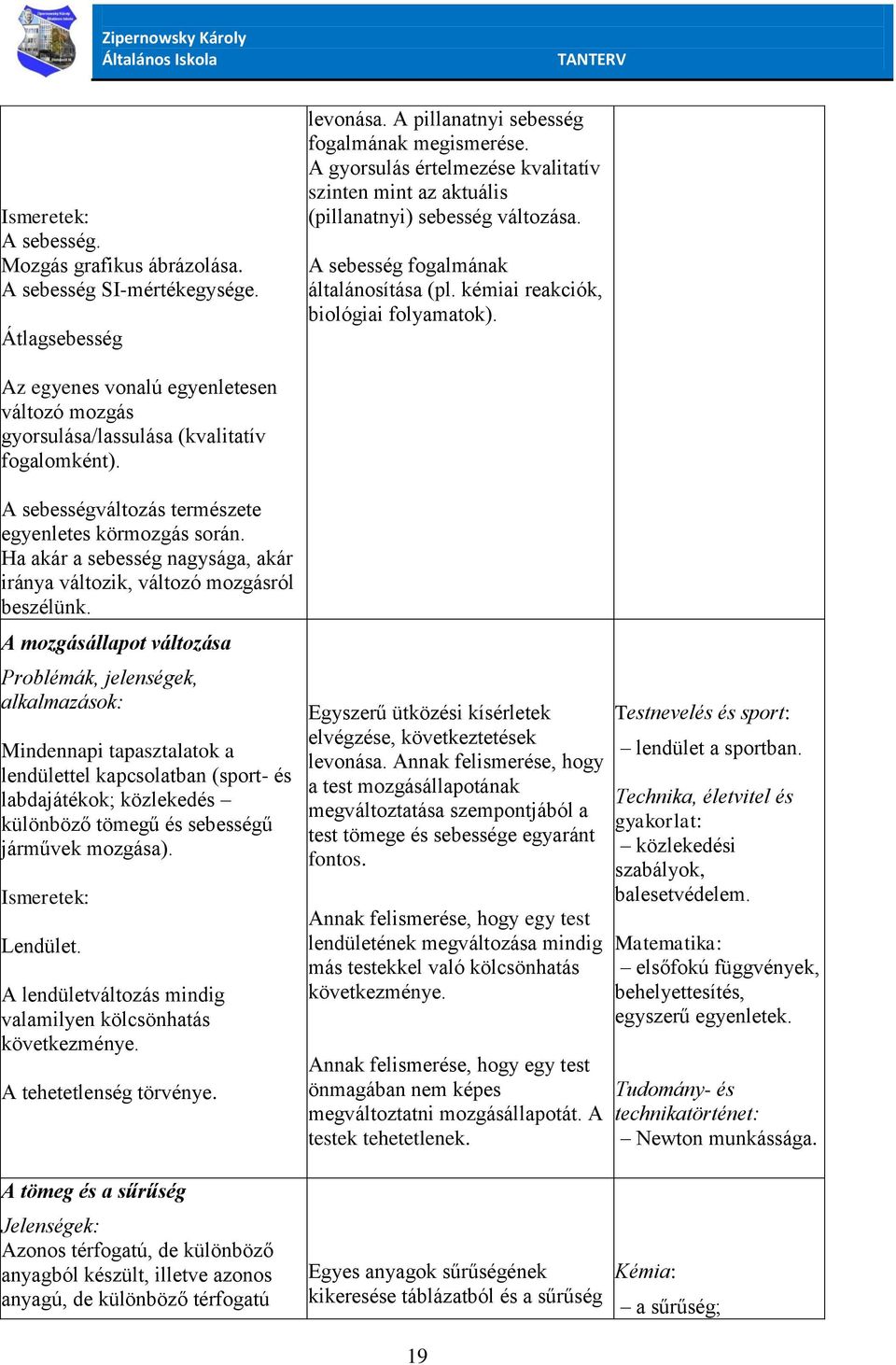 Az egyenes vonalú egyenletesen változó mozgás gyorsulása/lassulása (kvalitatív fogalomként). A sebességváltozás természete egyenletes körmozgás során.