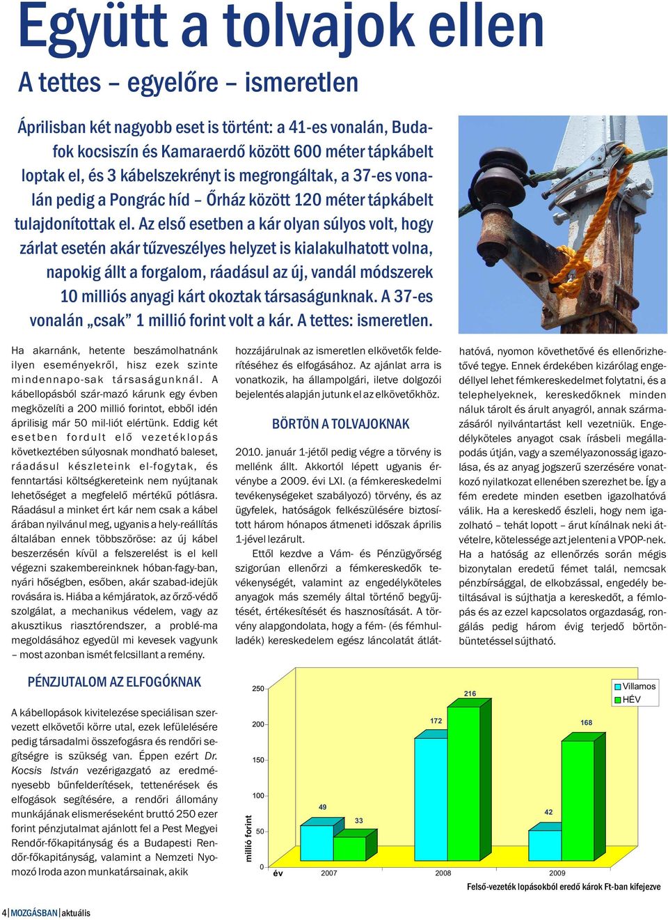 Az első esetben a kár olyan súlyos volt, hogy zárlat esetén akár tűzveszélyes helyzet is kialakulhatott volna, napokig állt a forgalom, ráadásul az új, vandál módszerek 10 milliós anyagi kárt okoztak