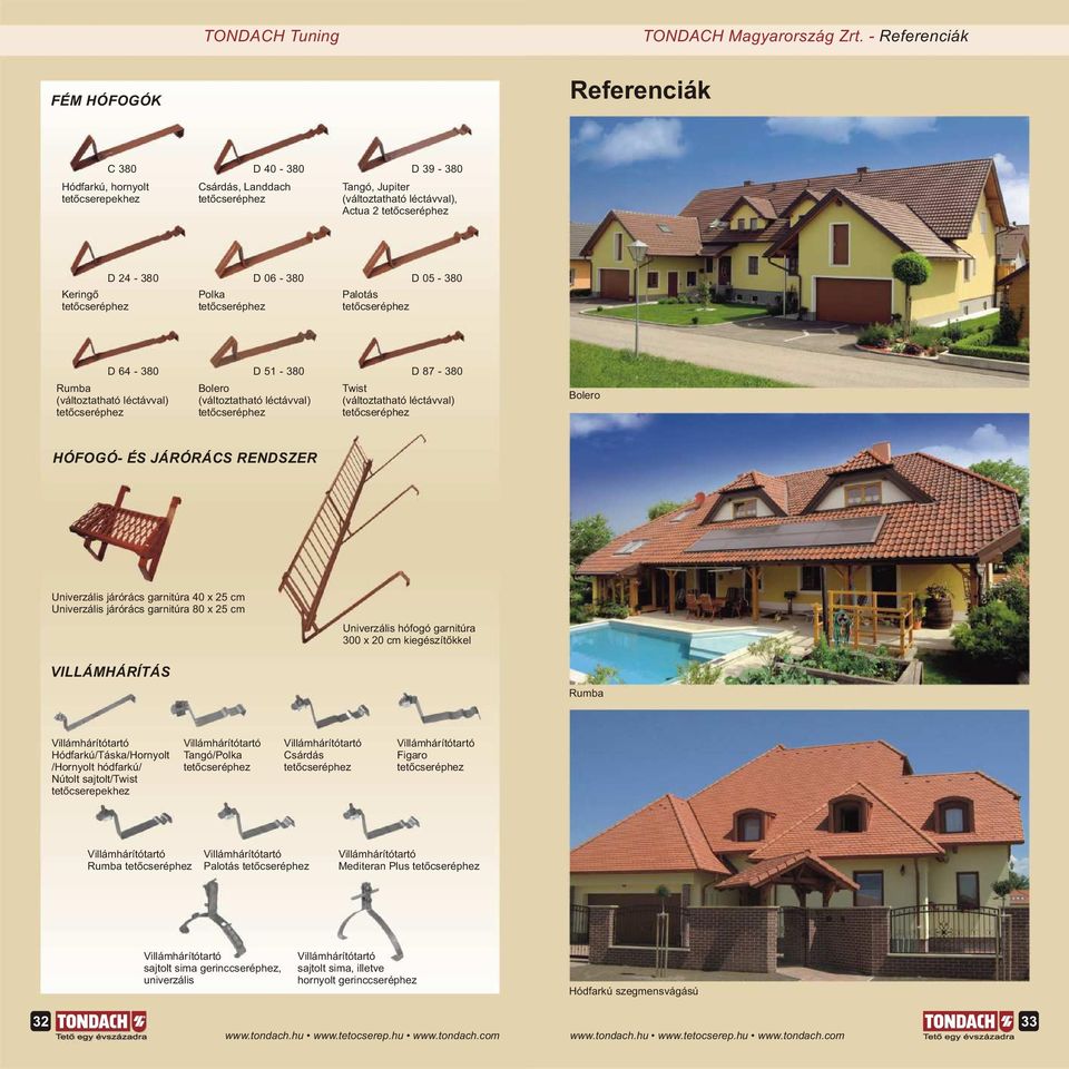 Palotás D 64-380 D 51-380 D 87-380 Rumba (változtatható léctávval) Bolero (változtatható léctávval) Twist (változtatható léctávval) Bolero HÓFOGÓ- ÉS JÁRÓRÁCS RENDSZER Univerzális járórács garnitúra
