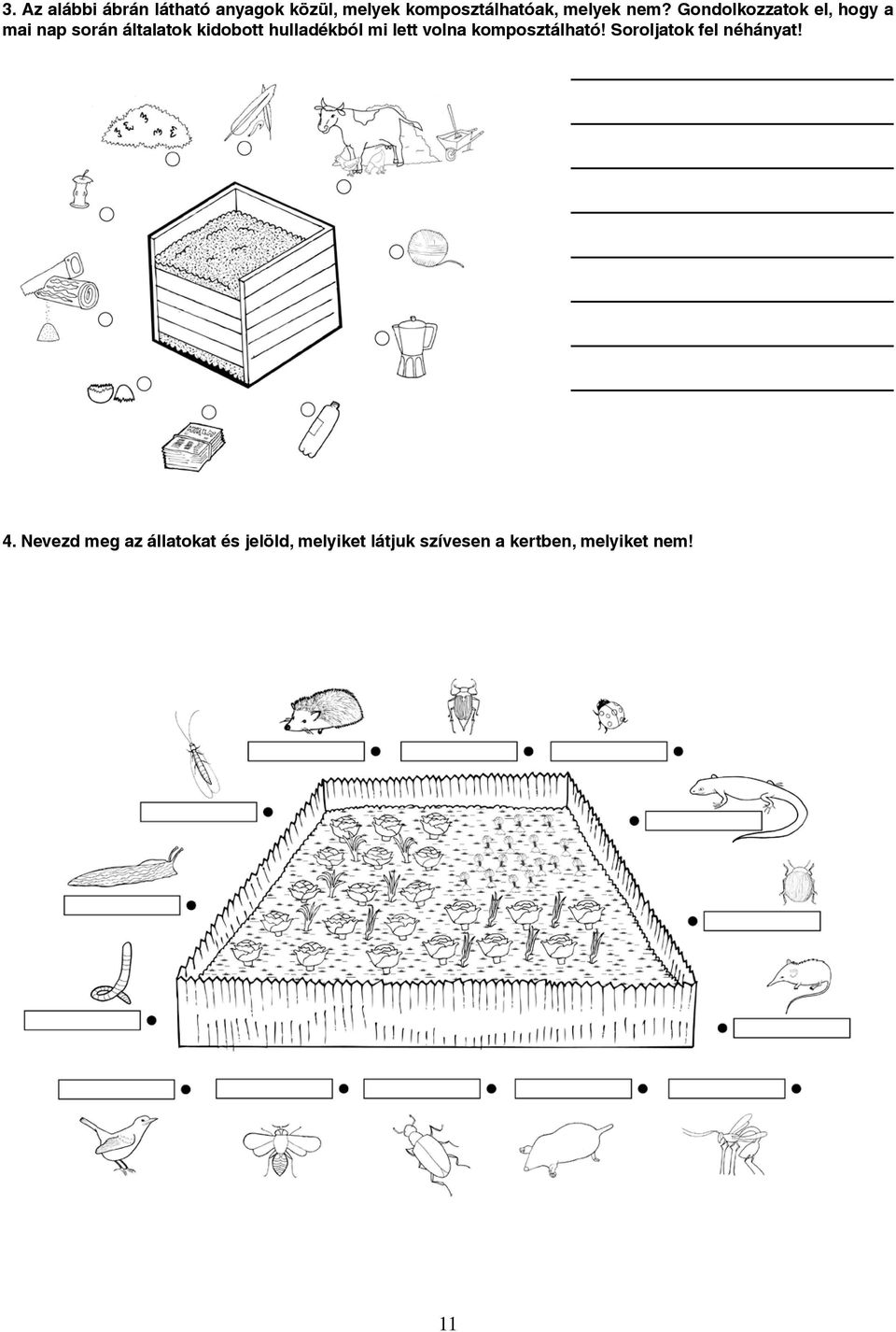 hulladékból mi lett volna komposztálható! Soroljatok fel néhányat! 4.