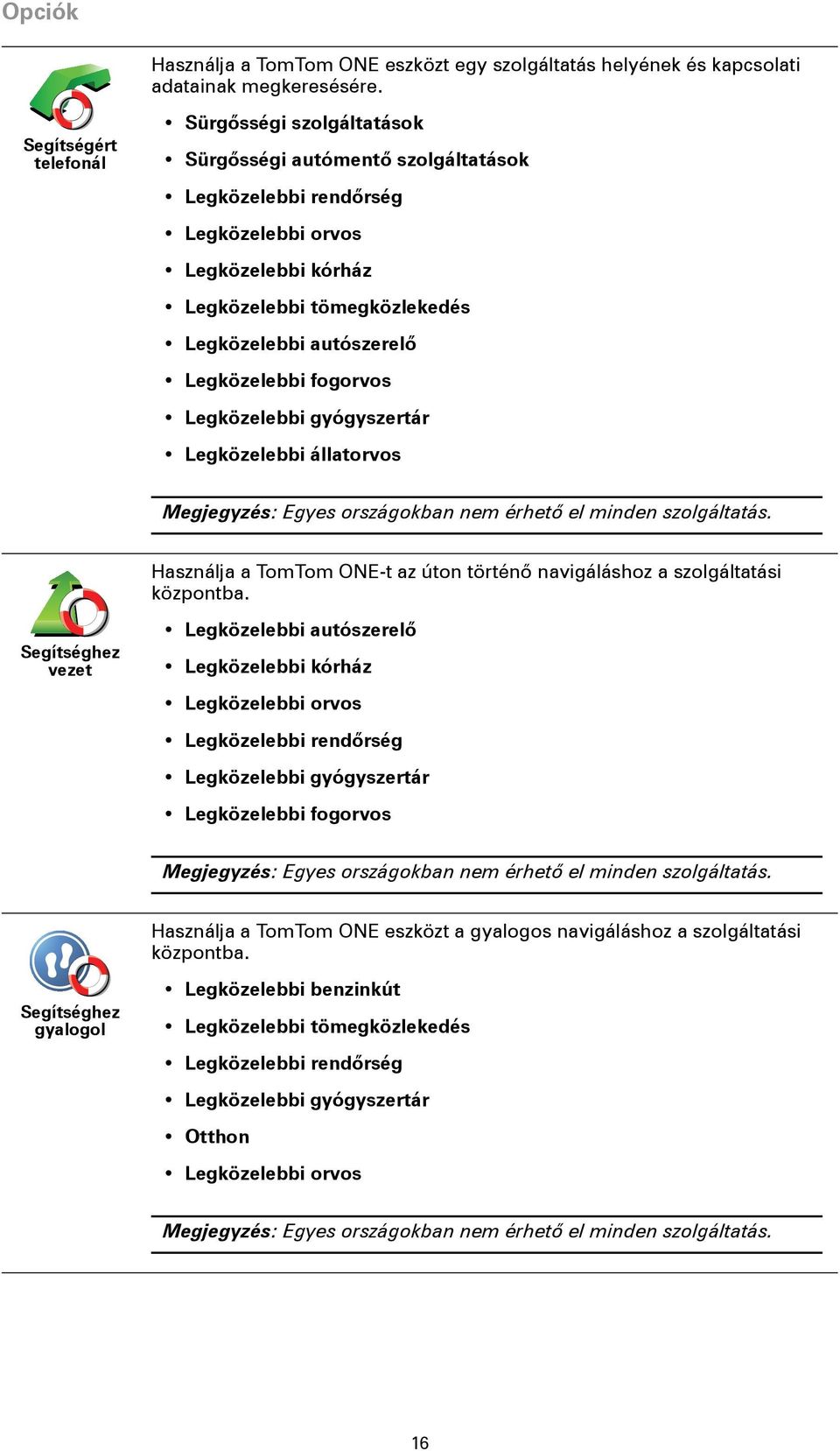 Legközelebbi fogorvos Legközelebbi gyógyszertár Legközelebbi állatorvos Megjegyzés: Egyes országokban nem érhető el minden szolgáltatás.