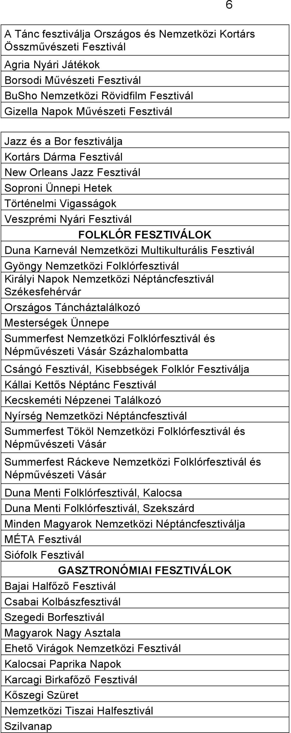 Multikulturális Fesztivál Gyöngy Nemzetközi Folklórfesztivál Királyi Napok Nemzetközi Néptáncfesztivál Székesfehérvár Országos Táncháztalálkozó Mesterségek Ünnepe Summerfest Nemzetközi