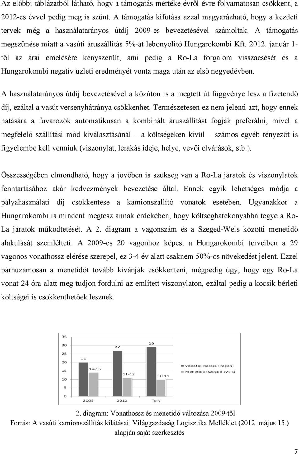 A támogatás megszűnése miatt a vasúti áruszállítás 5%-át lebonyolító Hungarokombi Kft. 2012.