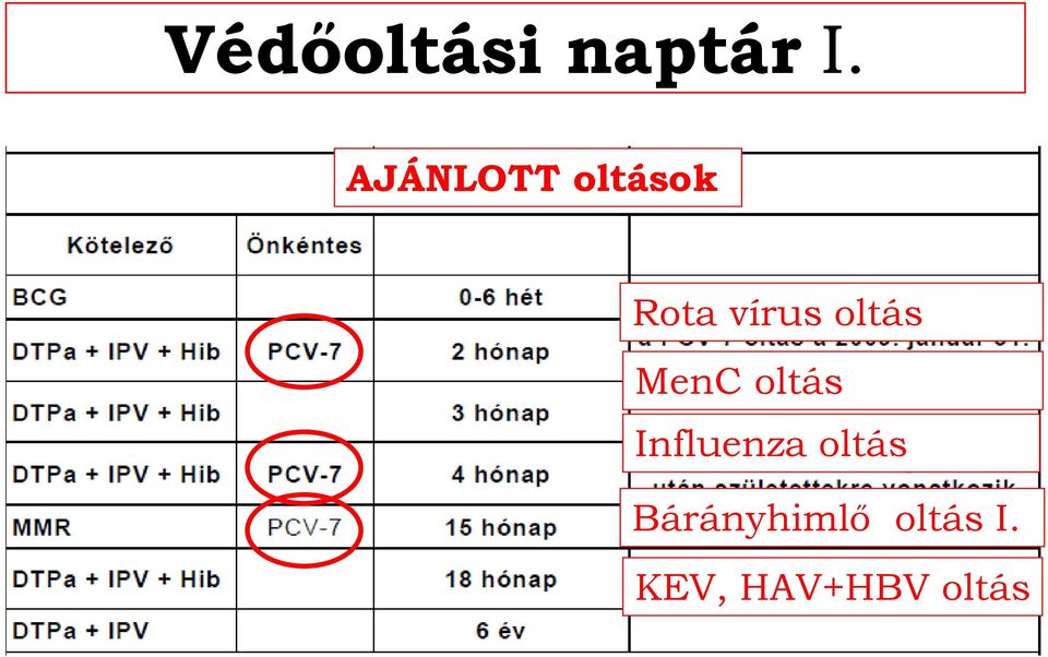 oltás MenC oltás Influenza