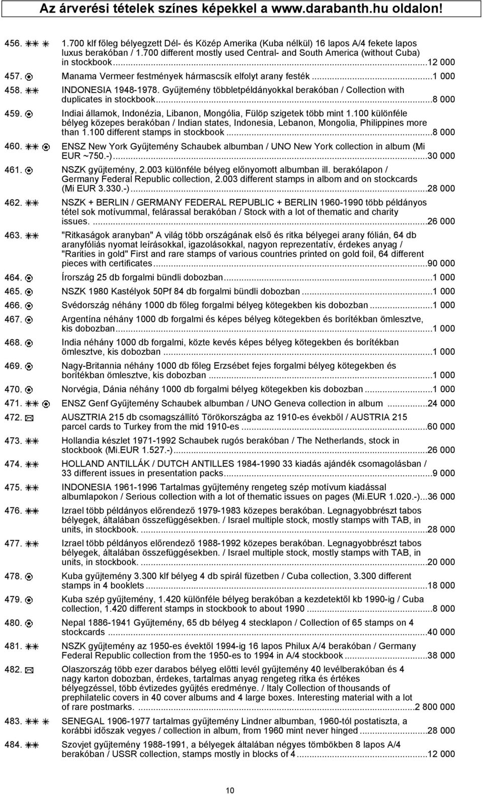 Gyűjtemény többletpéldányokkal berakóban / Collection with duplicates in stockbook...8 000 459. Indiai államok, Indonézia, Libanon, Mongólia, Fülöp szigetek több mint 1.