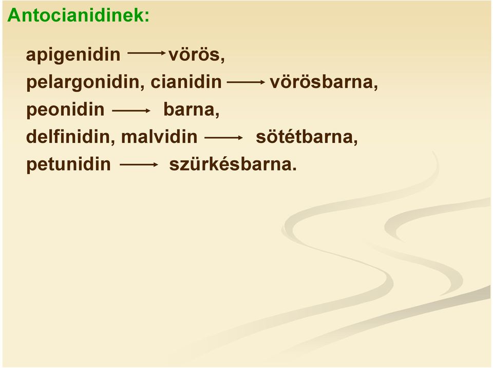 peonidin barna, delfinidin,