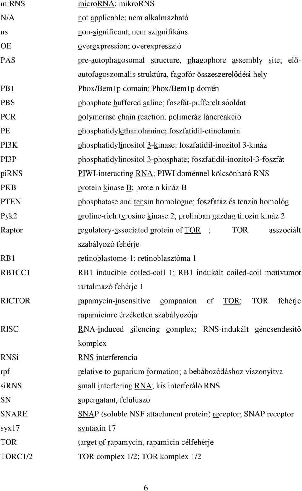 láncreakció PE phosphatidylethanolamine; foszfatidil-etinolamin PI3K phosphatidylinositol 3-kinase; foszfatidil-inozitol 3-kináz PI3P phosphatidylinositol 3-phosphate; foszfatidil-inozitol-3-foszfát