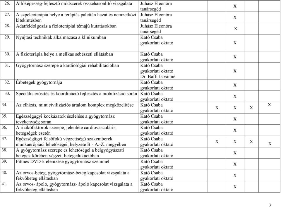 Gyógytornász szerepe a kardiológiai rehabilitációban Dr. Baffi Istvánné 32. Érbetegek gyógytornája 33. Speciális erősítés és koordináció fejlesztés a mobilizáció során 34.