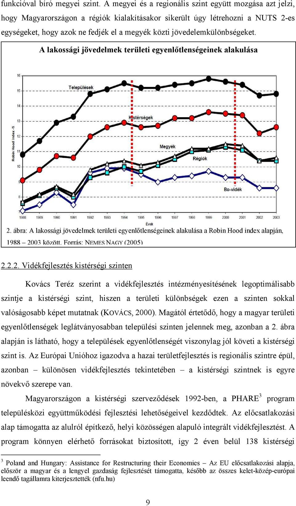 jövedelemkülönbségeket. A lakossági jövedelmek területi egyenlőtlenségeinek alakulása 2.