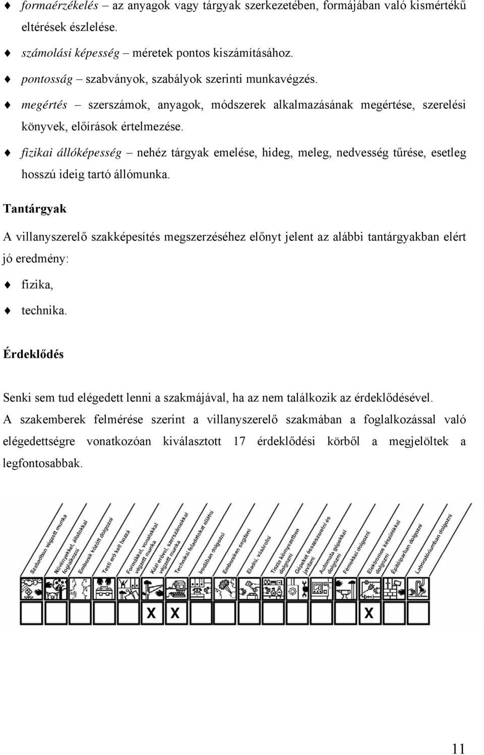 fizikai állóképesség nehéz tárgyak emelése, hideg, meleg, nedvesség tűrése, esetleg hosszú ideig tartó állómunka.