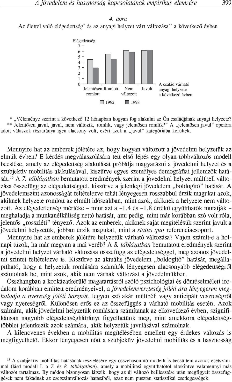 változott a következõ évben 1992 1998 * Véleménye szerint a következõ 12 hónapban hogyan fog alakulni az Ön családjának anyagi helyzete?