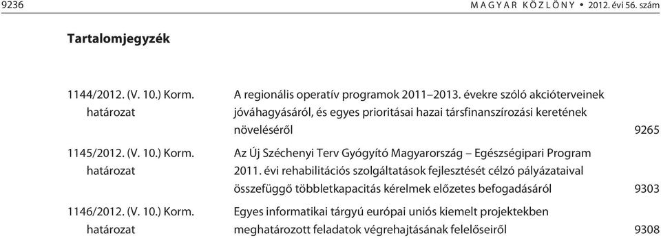 Egészségipari Program 2011.